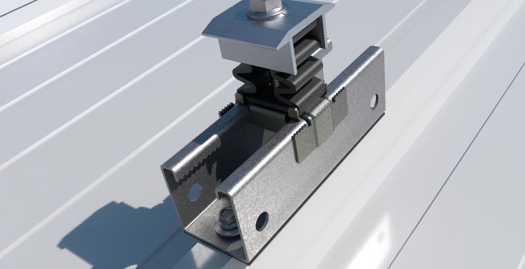 SSistema Coplanar con guía perforada Atlantis C4-M Indextrut Solar GP-XS. Formato guía discontinua